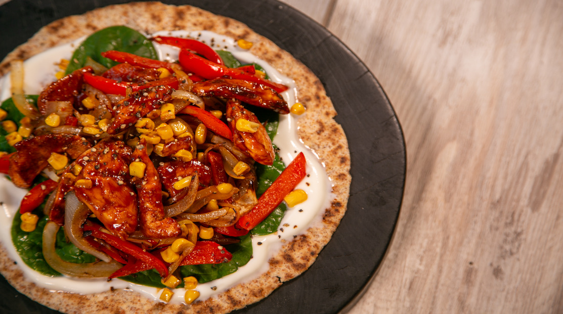 BBQ Chicken and Sweetcorn Fajitas